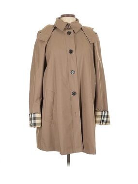 Burberry green Tan Trench Cape Coat with Signature Check Cuffs